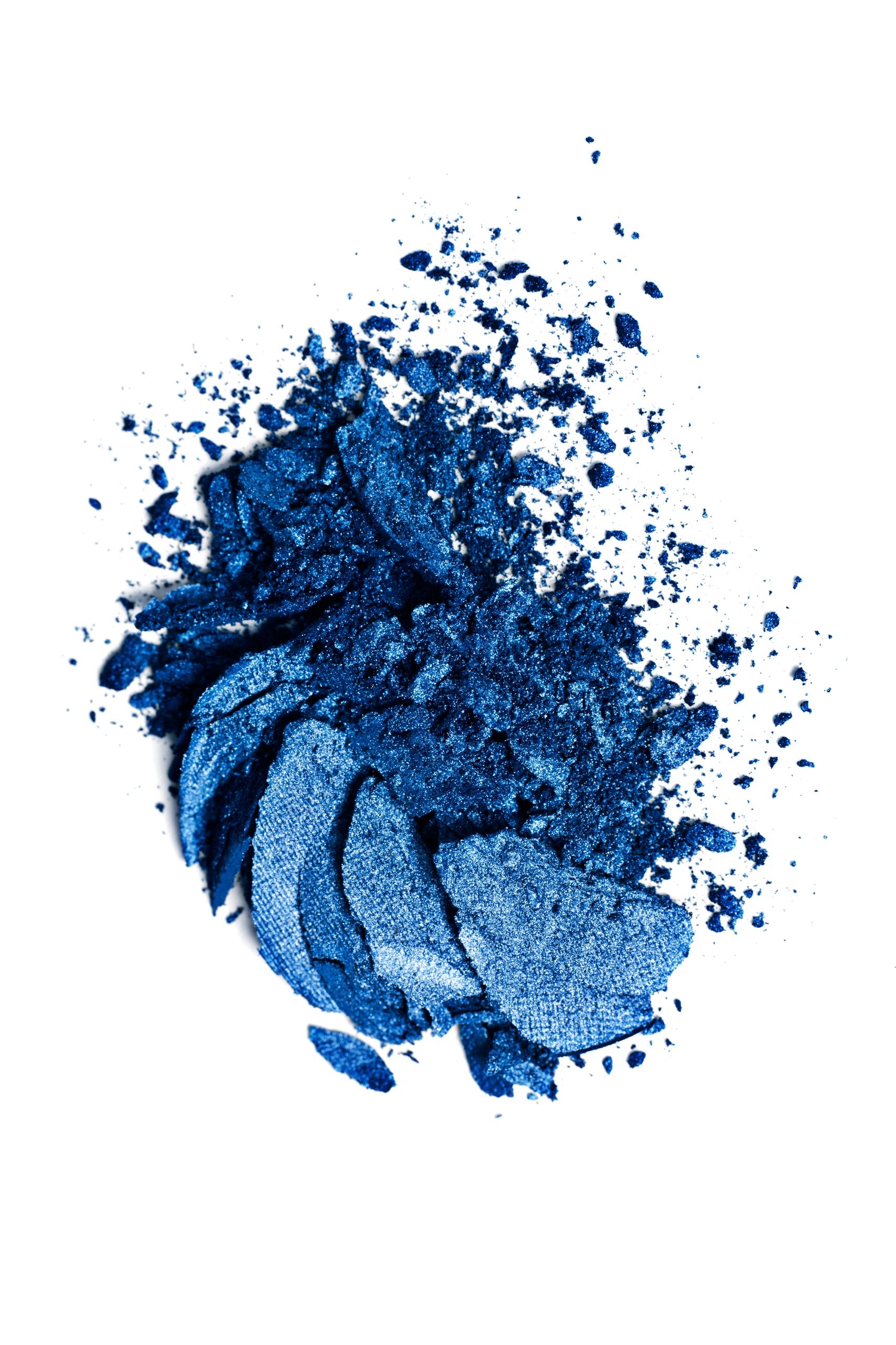 Crushed blue eyeshadow pigment