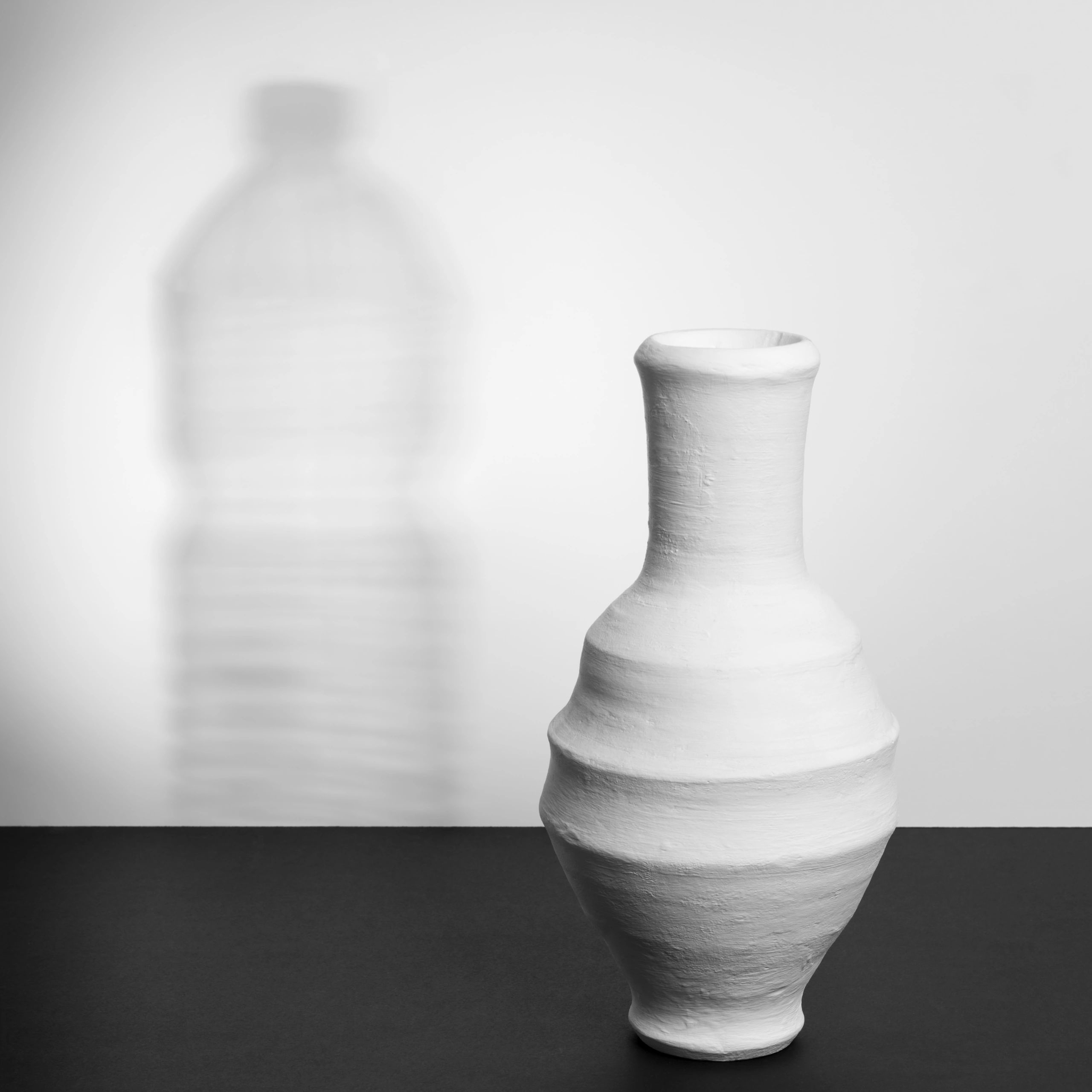 Handmade pottery vessel in natural light