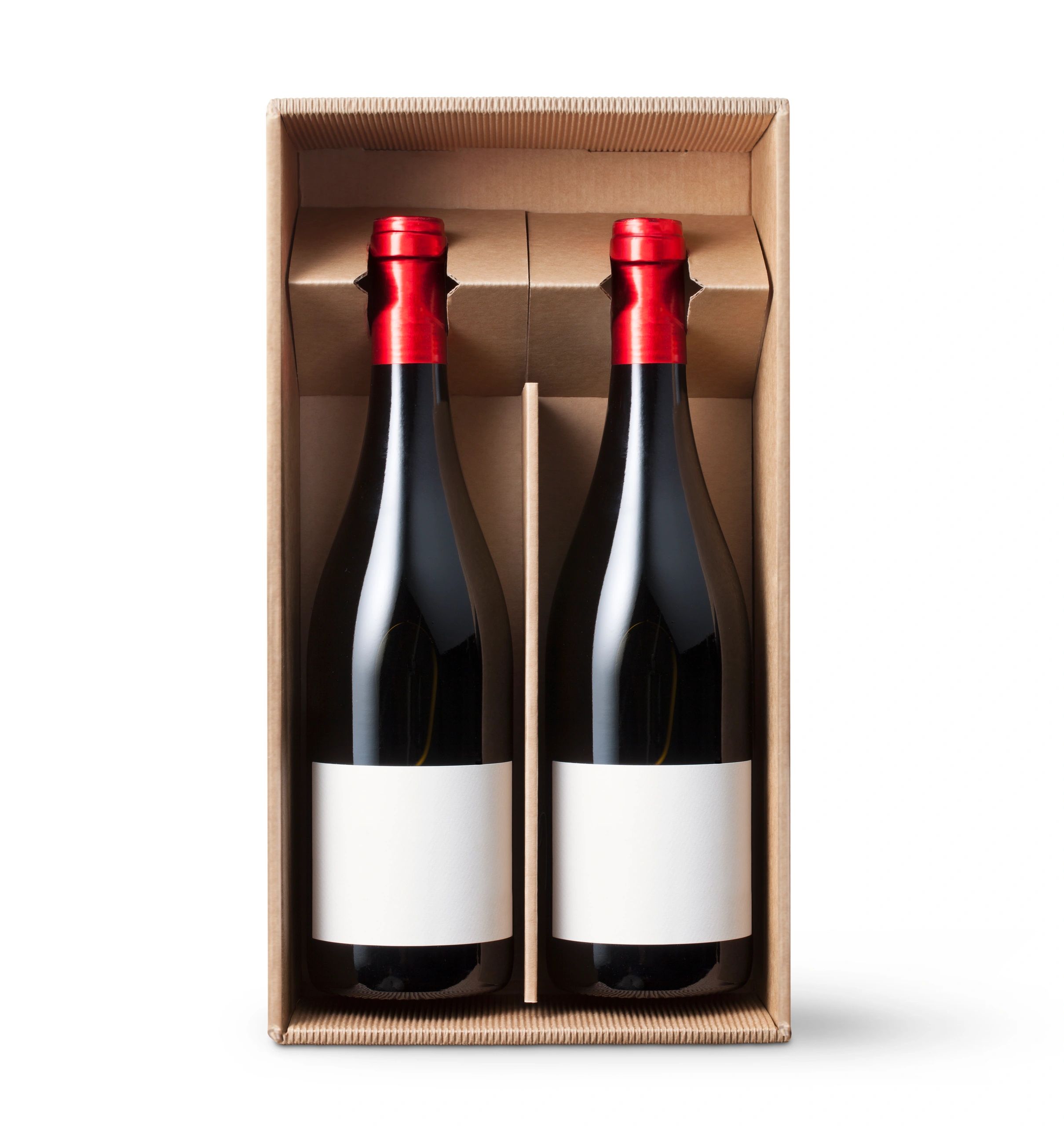 Two bottles of red wine ready to open